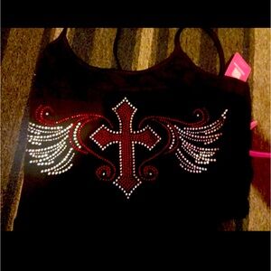 Grunge punk cross Gothic crop top brand new